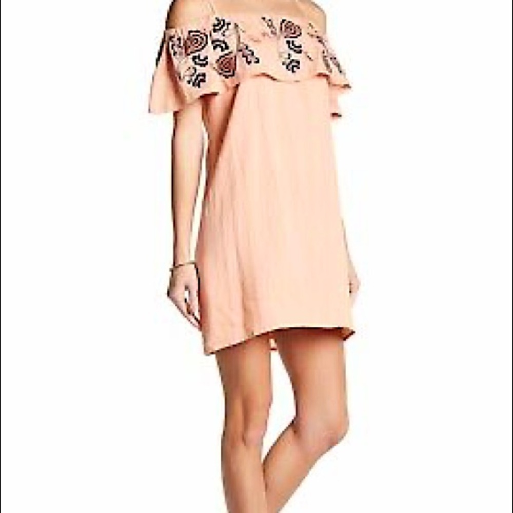 Ruffle off the shoulder dress